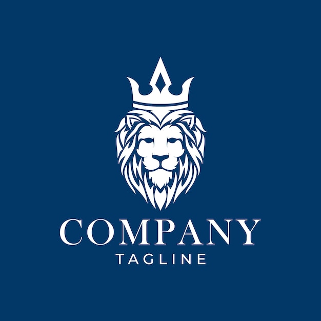 Royal lion king logo ontwerp vector