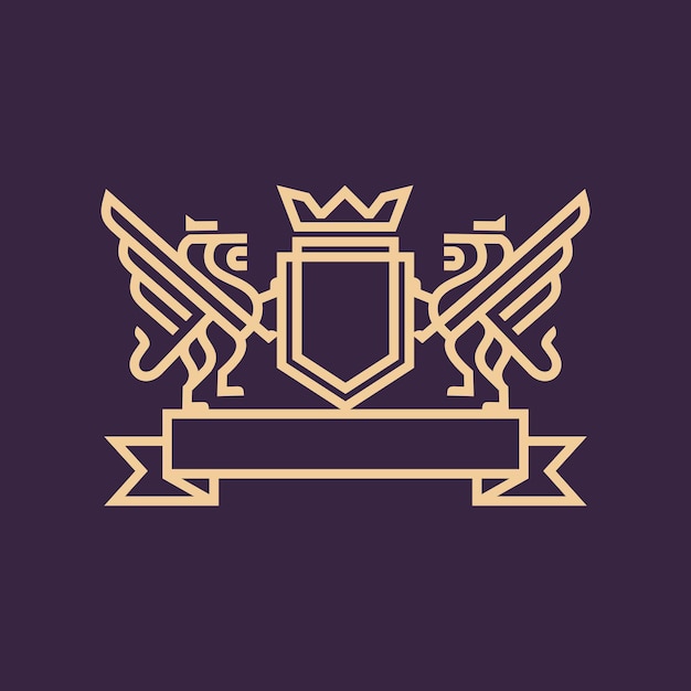 Royal lion logo template