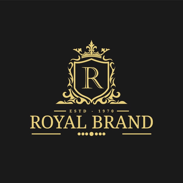 Royal logo design template vector illustration.