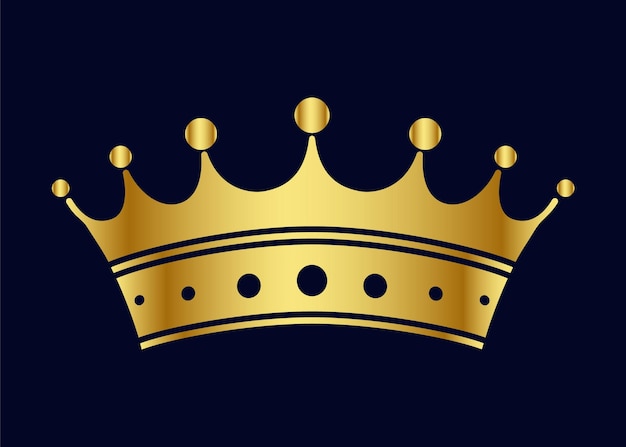 Royal logo design with crown shape