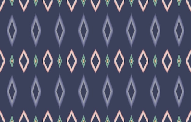 로얄 고급스러운 고대 Ikat 패턴 기하학적 민족 부족 빈티지 복고풍 스타일 패브릭 섬유