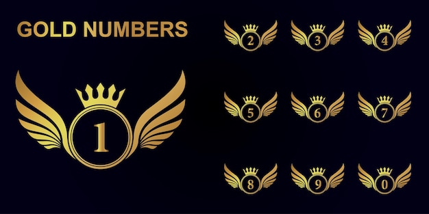Royal and luxury golden numbers
