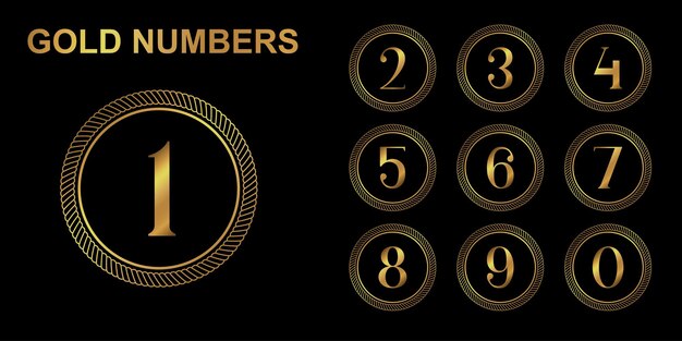 Royal and luxury golden numbers