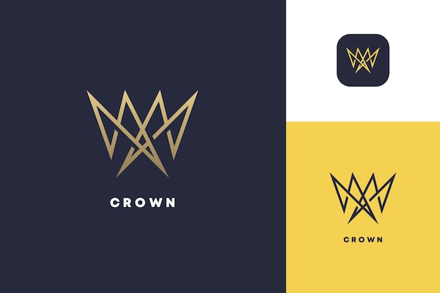 Royal Majestic Crown Vector Logo