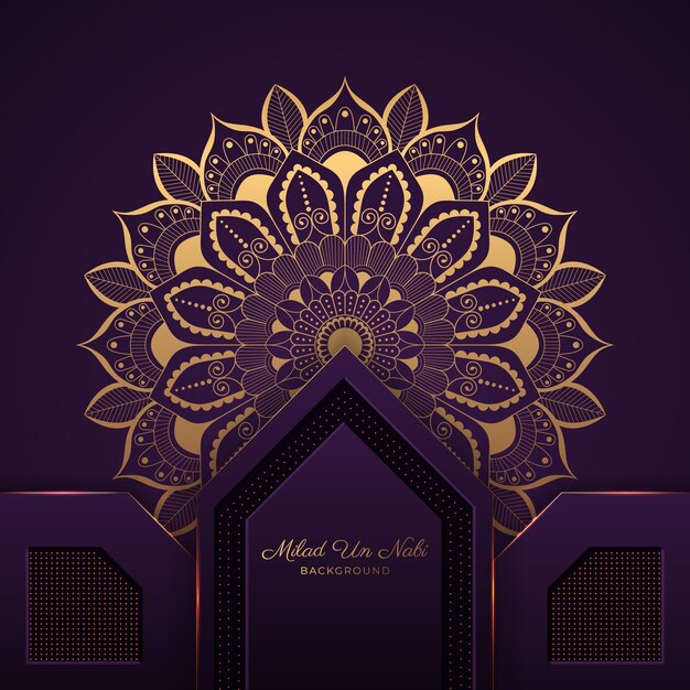 Royal Mandala Background For Islamic Festival