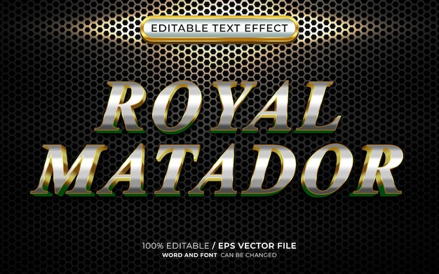 Royal Matador Editable Text Effect Gold Style