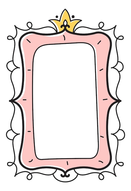 Королевская зеркальная рама Декоративная картка для девочек, нарисованная вручную