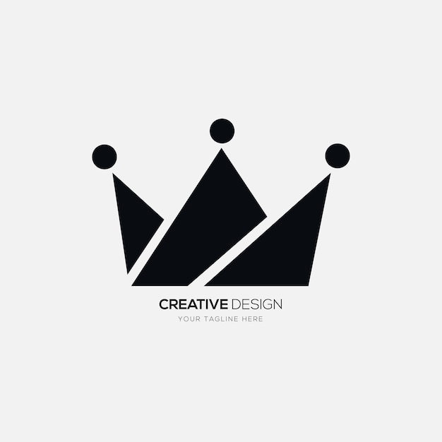Vector royal modern crown logo king and queen abstract logo