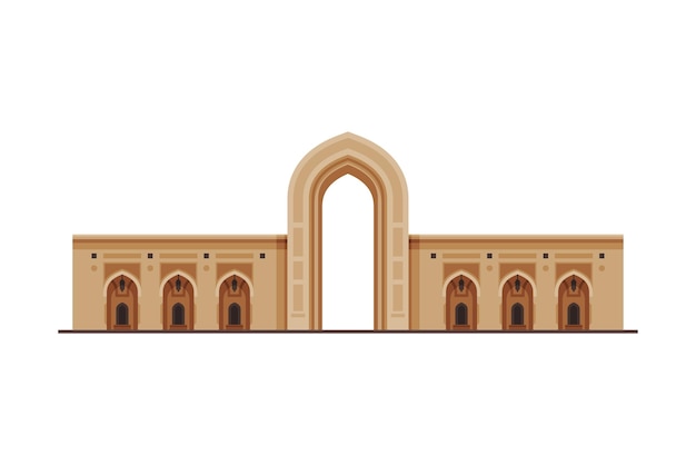 Vector royal opera house muscat city architecture travel to oman famous landmark historical building flat vector illustration