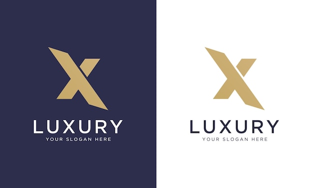 Royal premium letter x logo design vector template in gold colour Mooi logotype ontwerp voor luxe bedrijfsbranding