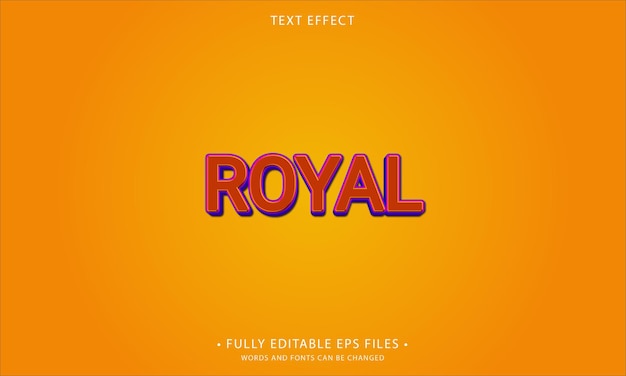 Royal style editable text effect