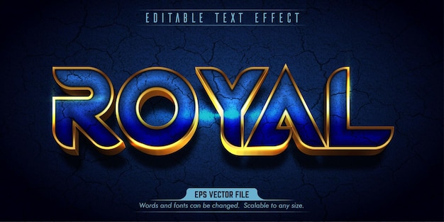 Royal style editable text effect