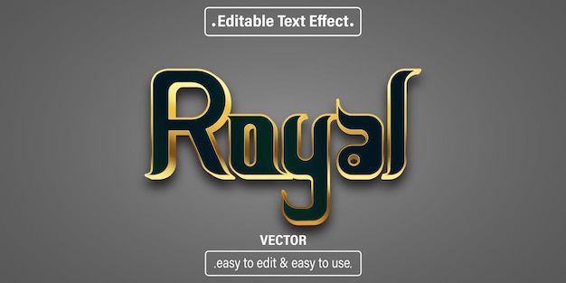 Royal text effect, editable text style