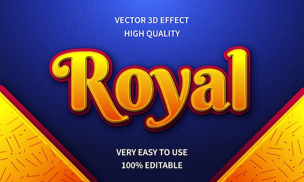 Royal text effect Effect with abstract background