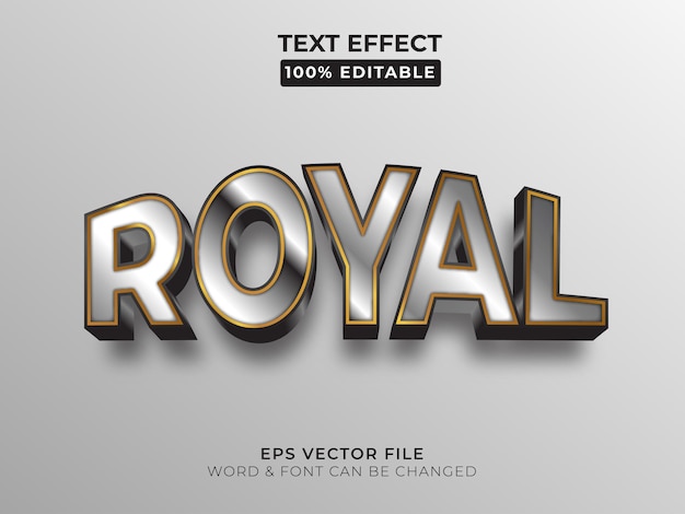 Royal text effect style Editable text effect