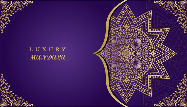 Royal wonderful ornamental mandala design. beautiful arabesque style greeting and invitation card.
