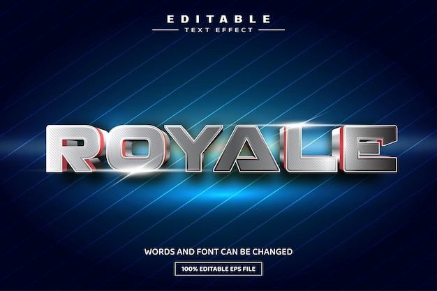 Royale 3D bewerkbare teksteffectsjabloon