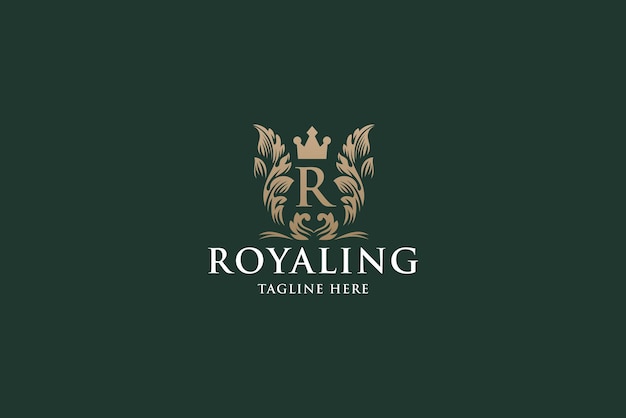 Вектор Шаблон логотипа royaling letter r pro
