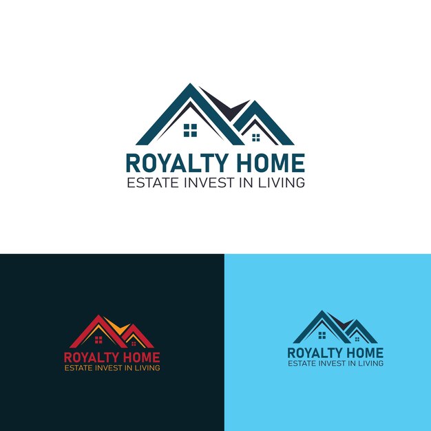 Vector royalty home modern logo dersign template