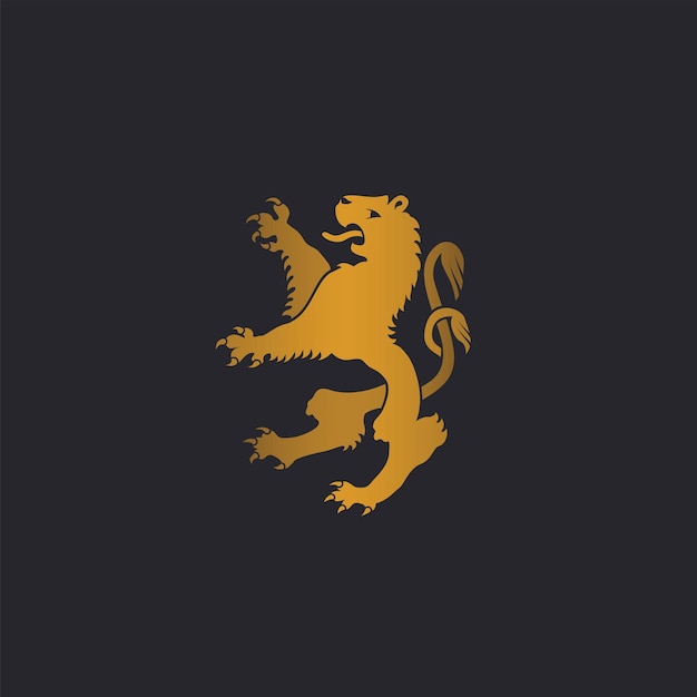Vector royalty lion icon