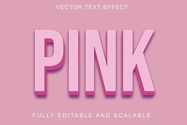 Vector roze 3d-teksteffect