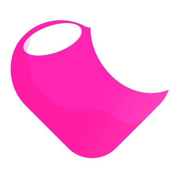 Roze abstracte vorm die een dynamisch en modern ontwerp vormt