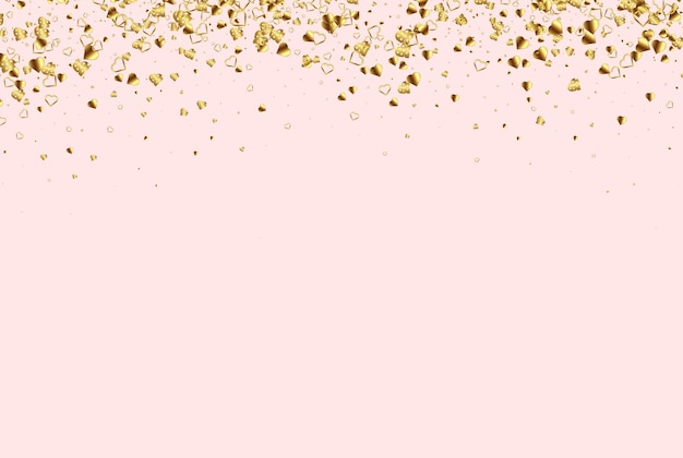 Roze Achtergrond Met Hartvormig Goud Schittert Feestelijk Ontwerp Als  Achtergrond | Premium Vector