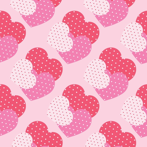 Roze achtergrond naadloze patroon vectorillustratie. Ontwerp voor liefde en relatie, Valentijn.
