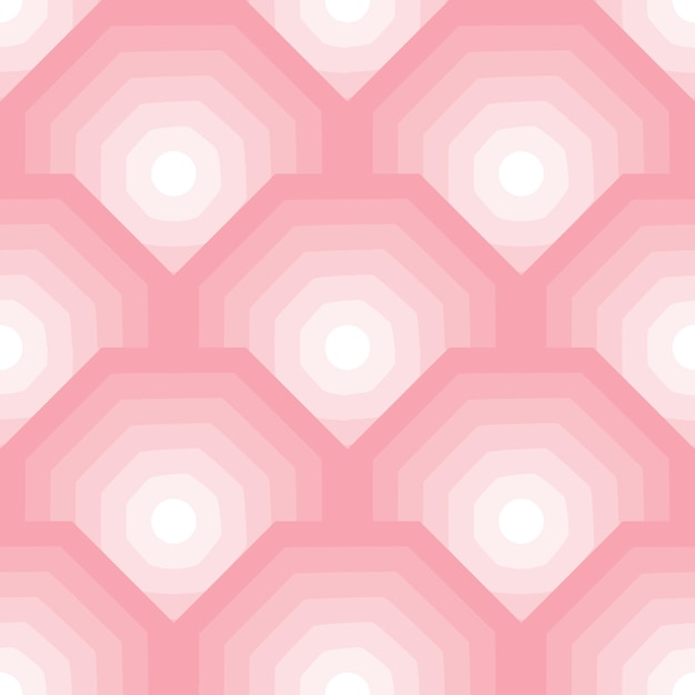 Roze achthoek patroon geometrische vis schaal naadloze herhalen achtergrond