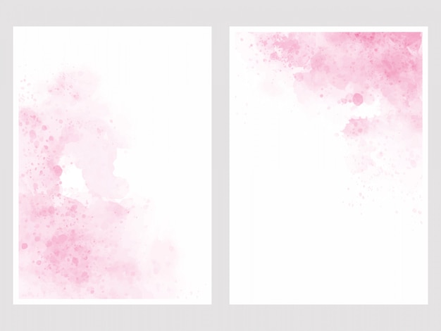 Roze aquarel wassen splash 5 x 7 uitnodigingskaart achtergrond sjabloon collectie