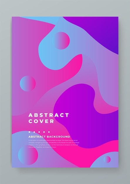 Roze blauw en paars violet vector illustratie abstracte gradiënt poster met golfvormen Moderne sjabloon voor achtergrond posters advertentie banners brochures flyers covers websites