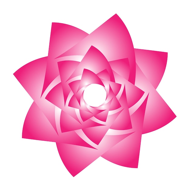 Roze blend bloem mandala van geometrische vormen Vector kleurrijk mozaïek