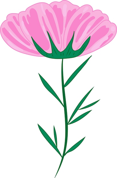 Roze bloem illustratie ontwerpelement