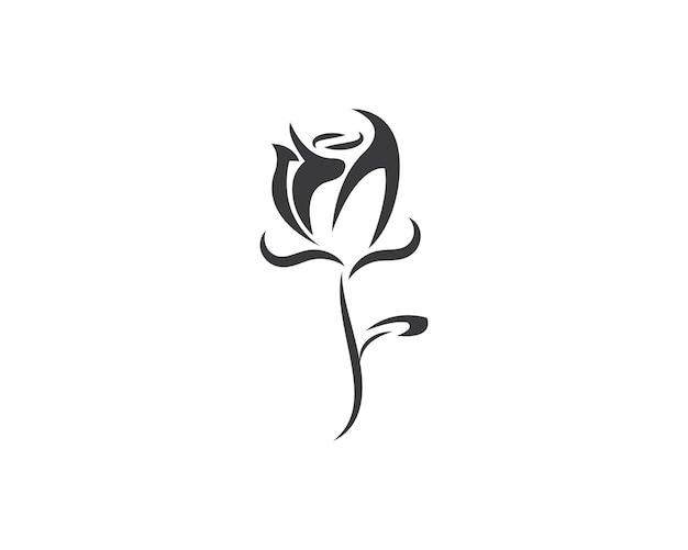 Roze bloem Logo vector sjabloon