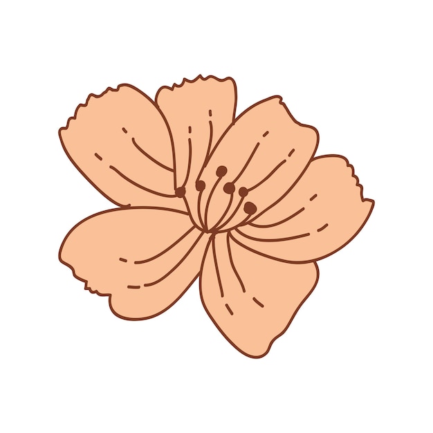roze bloem pictogram geïsoleerd op witte achtergrond. vector illustratie