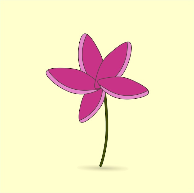 Vector roze bloem plumeria, voor uw romantische decoratie