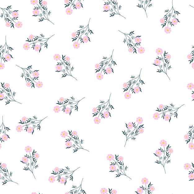 Vector roze bloemen naadloze patroon