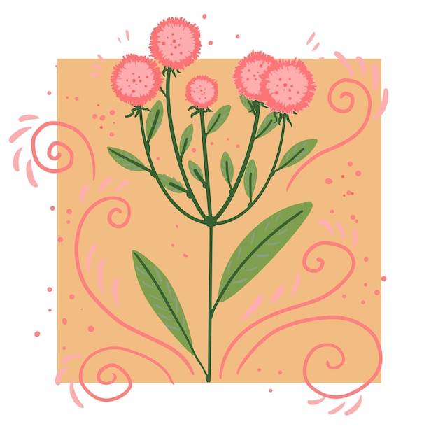 Vector roze bloemen