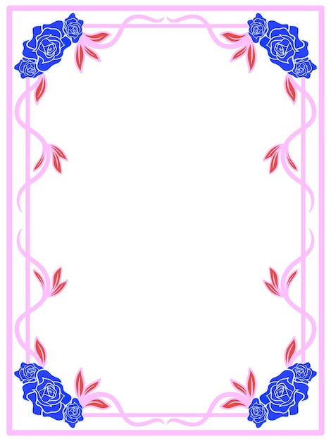 Roze bloemframe