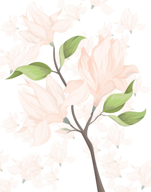 Roze bloempatroon vectorillustratie