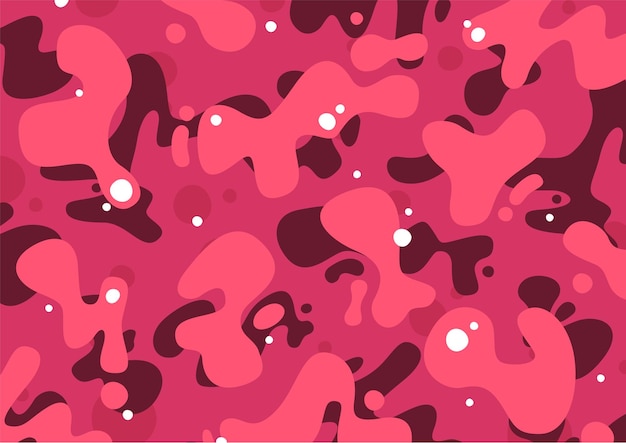 Roze camouflagepatroon in roze vector Cartoon camo-ontwerp in levendige kleuren modetextuur