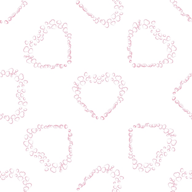 Roze delicaat hartpatroon in vectorillustratie