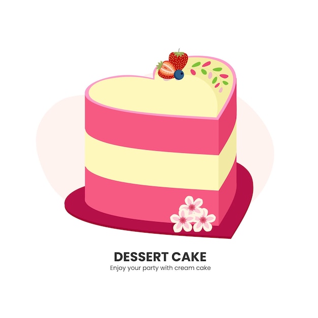 Roze desserttaart voor je romantische moment