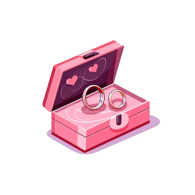 roze doos met trouwring