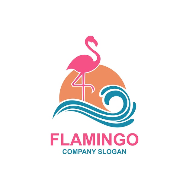 Roze flamingo embleem