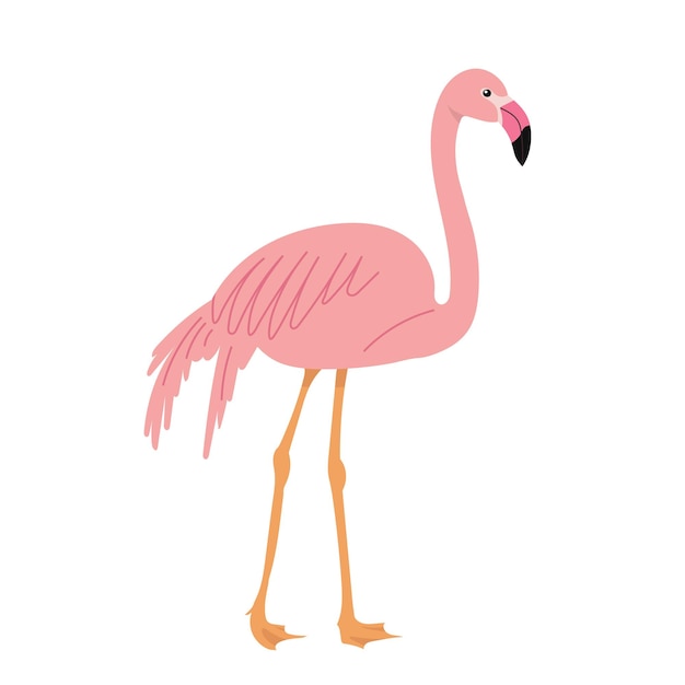 roze flamingo in vlakke stijl vector