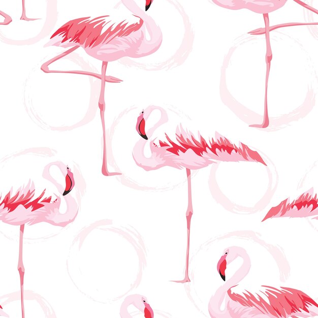 Roze flamingo naadloos patroon