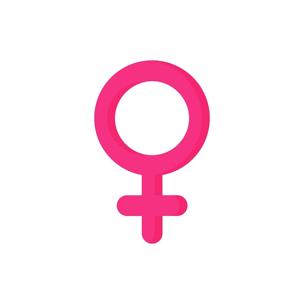 Roze geslachtssymbool van de vrouw.