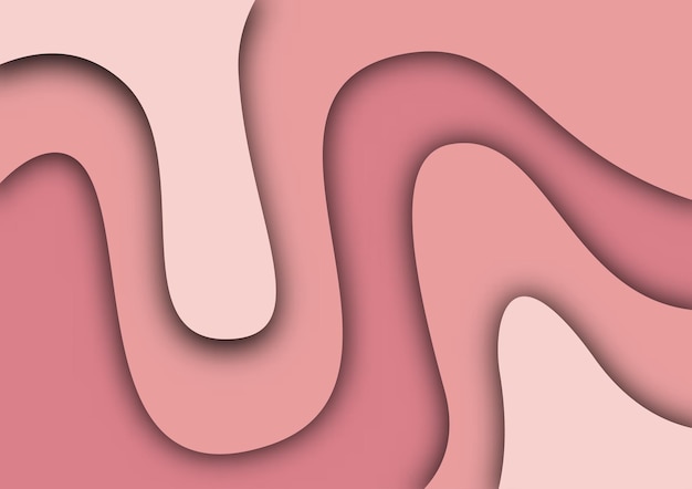 Roze golf contour lijn papier gesneden laag achtergrond