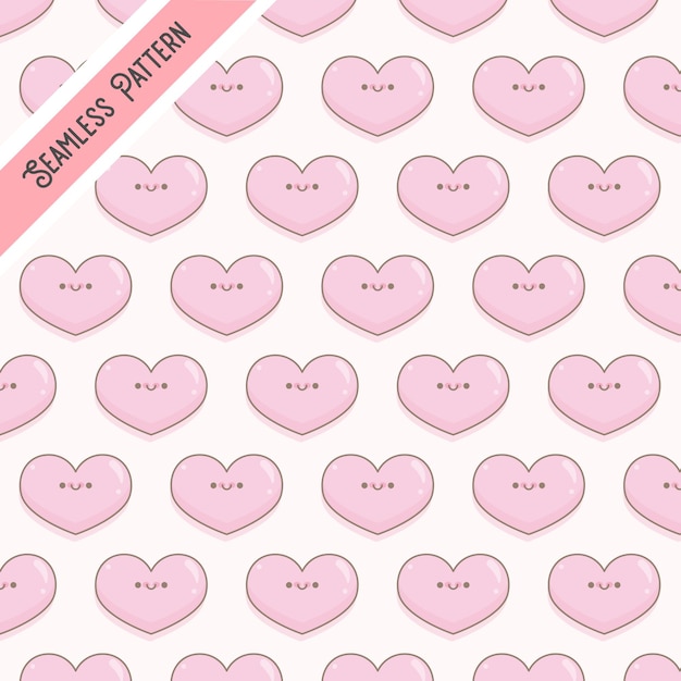 Roze hartenpatroon voor Valentijnsdag